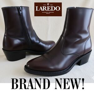 Laredo Leather Boots | Men's 8.5 EW | Brown | Casual Dress Ankle Cowboy Western